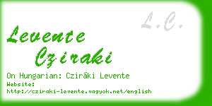 levente cziraki business card
